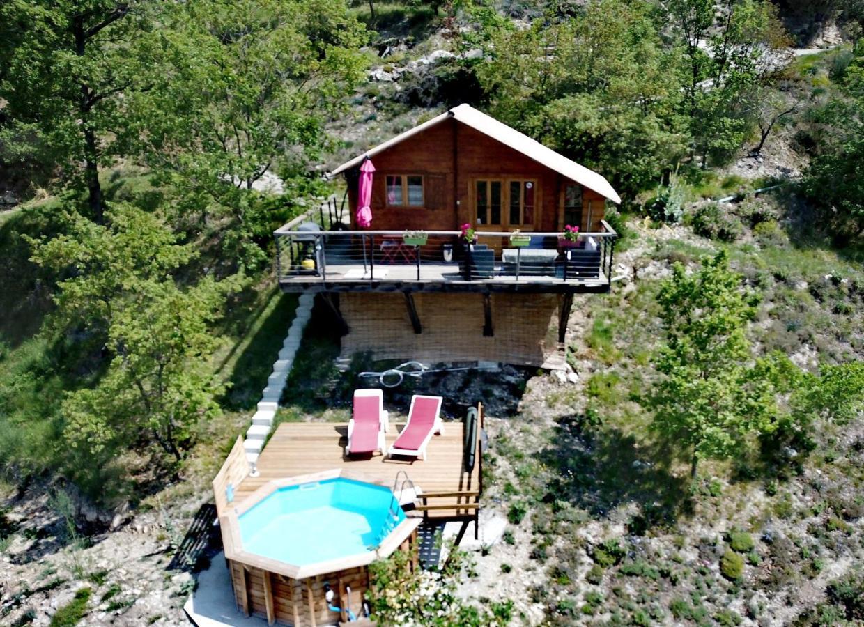 Chalet Sur Pilotis Avec Piscine Privee Lucéram Екстериор снимка